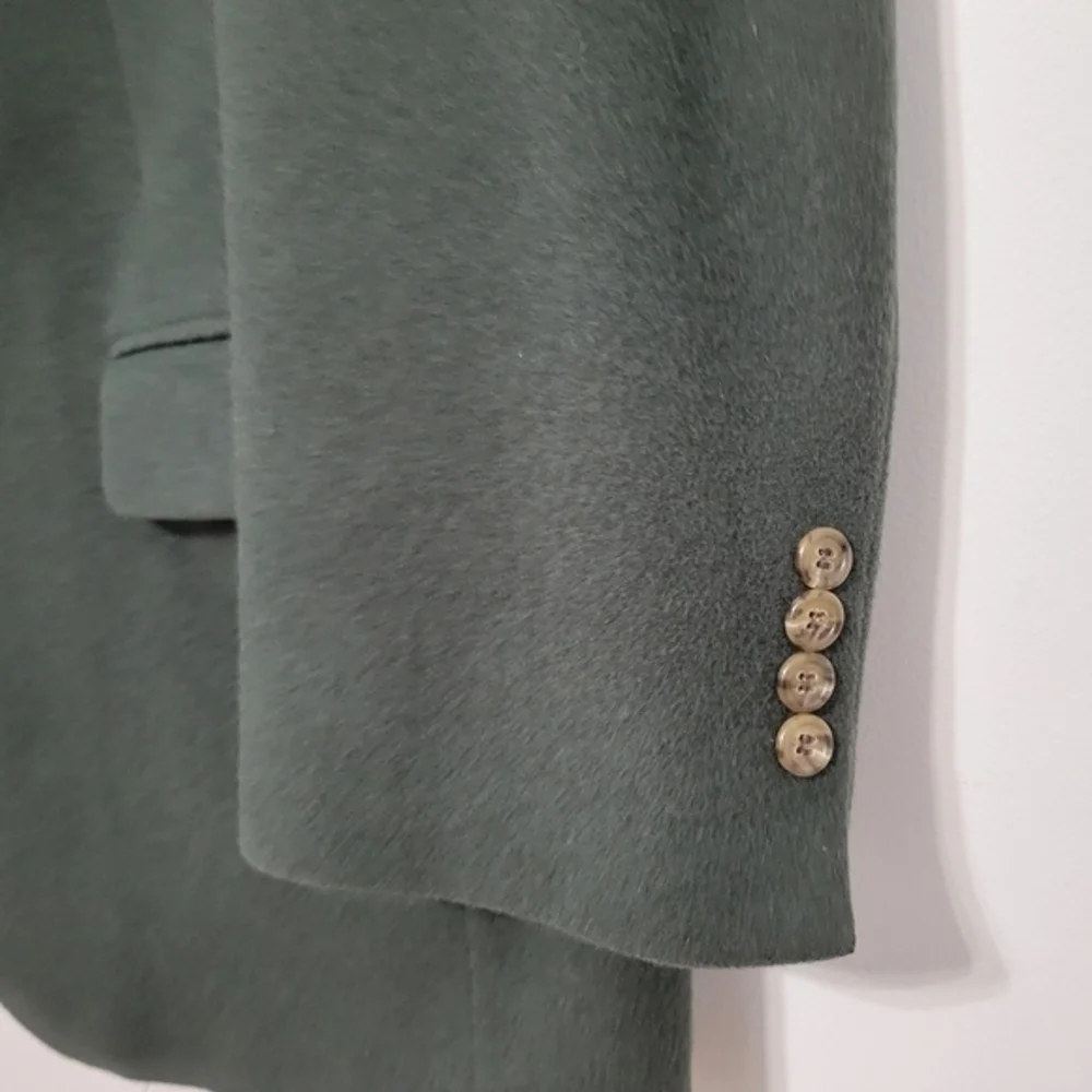 Redwood & Ross 100% Camel Hair Men's Sports Coat Est Size 43L Green Office Wear‎